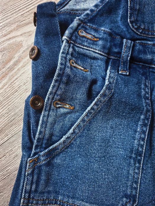 Salopeta blugi Mango Denim & Tees marimea 34 bretele reglabile model lung