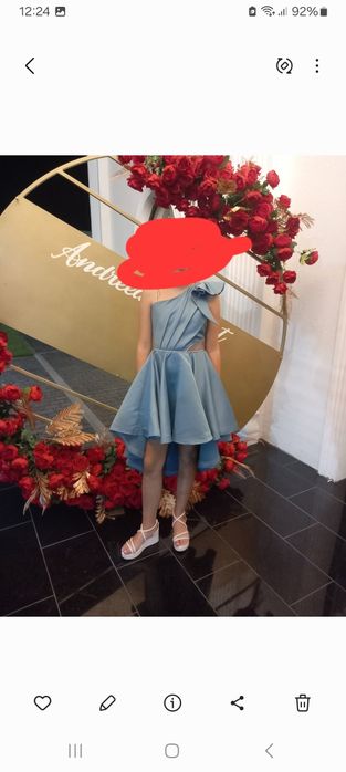 Rochiță ocazie cu trena  pt 10,11 ani