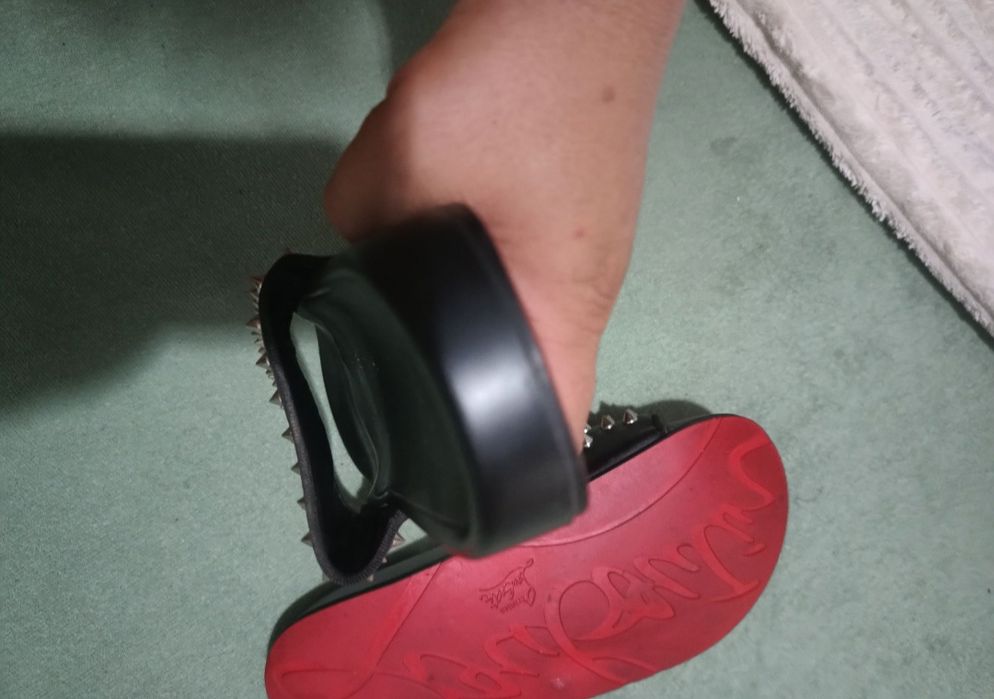 Papuci piele Christian loubotin 37