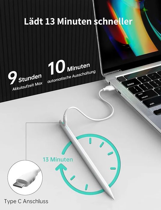 Stylus Pen for Apple iPad 2018-2025 - functia de respingere a palmei