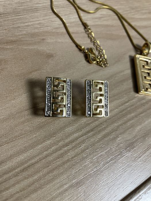 Набор серьги+цепочка с подвеской