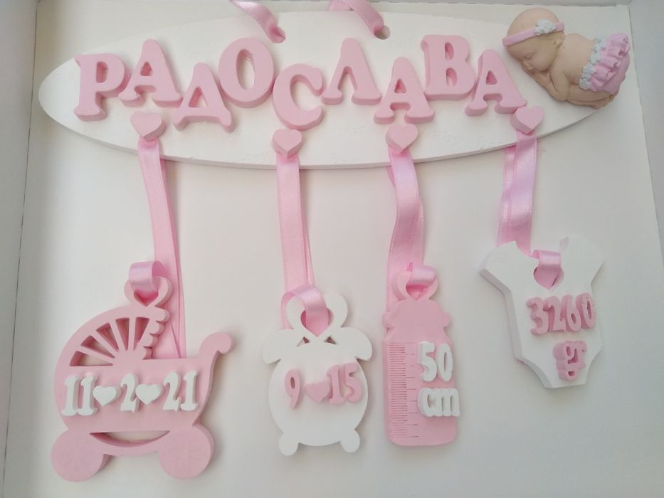 Бебешки визитки с данни