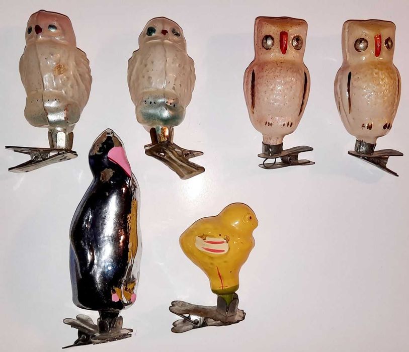 Ёлочные игрушки СССР на прищепках 14 шт.