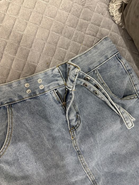 Джинсовая юбка ниже колен