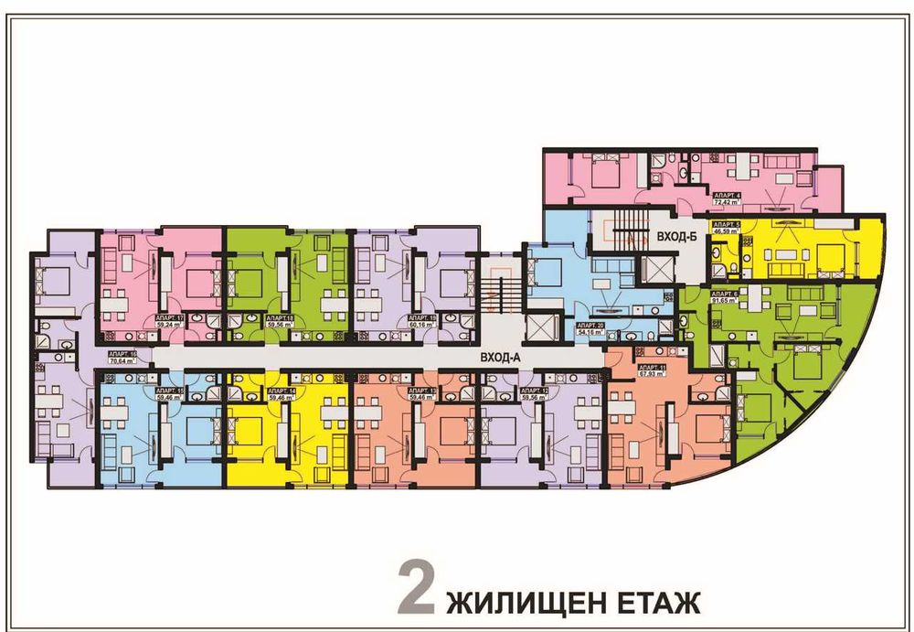 Продава се Двустаен апартамент в Поморие - 59 кв.м за 1515 €/кв.м - Снимка #1