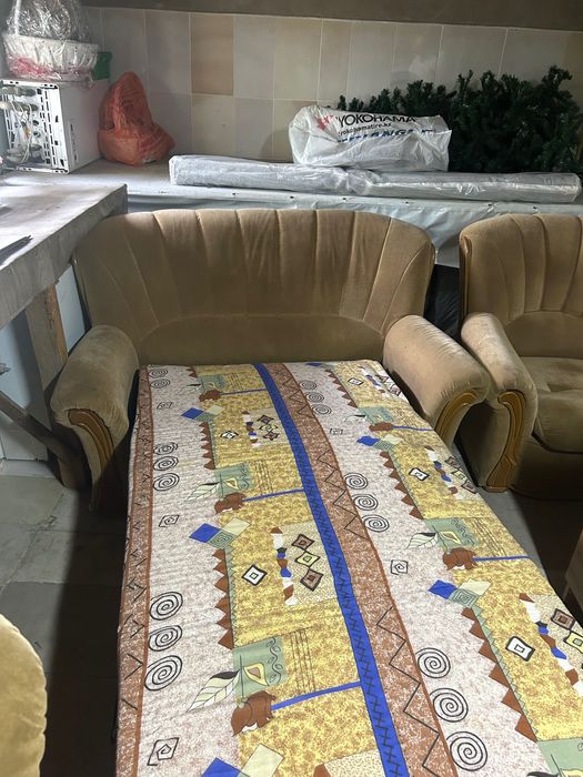 Диван раскладной с креслом