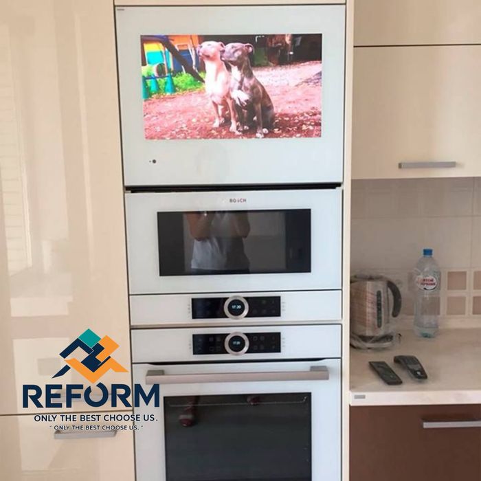 Установка Smart TV в кухонный гарнитур