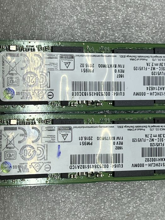 SSD 512gb nvme от ведущих брендов pulout здовье 97-100% есть 256gb