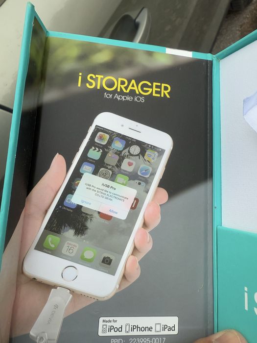 USB за смъкване на снимки от Iphone