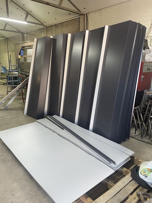 Обшивка откосов, парапеды, отливы, конек, планки