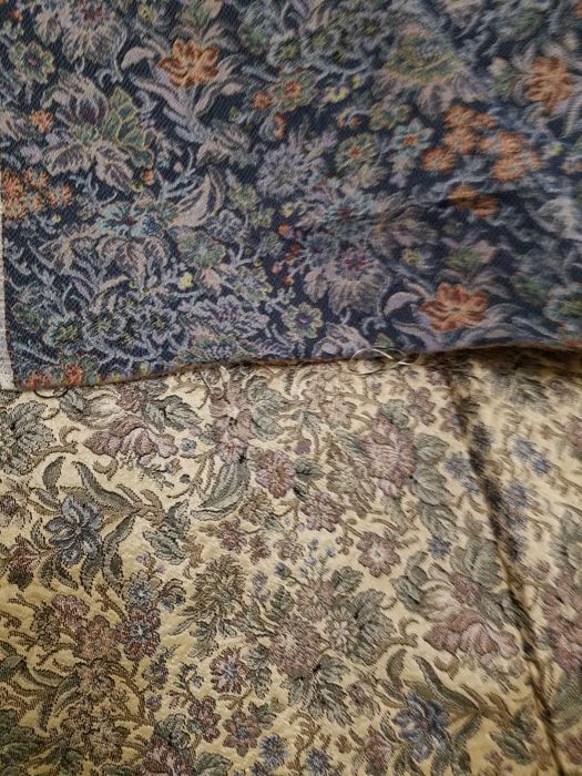 Ткань для мебели гобелен с золотыми нитями, велюр, полотно.