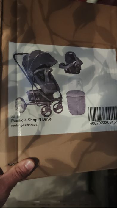 Комбинирана количка 3 в 1 Hauck - Pacific 4 Shop N drive - сива