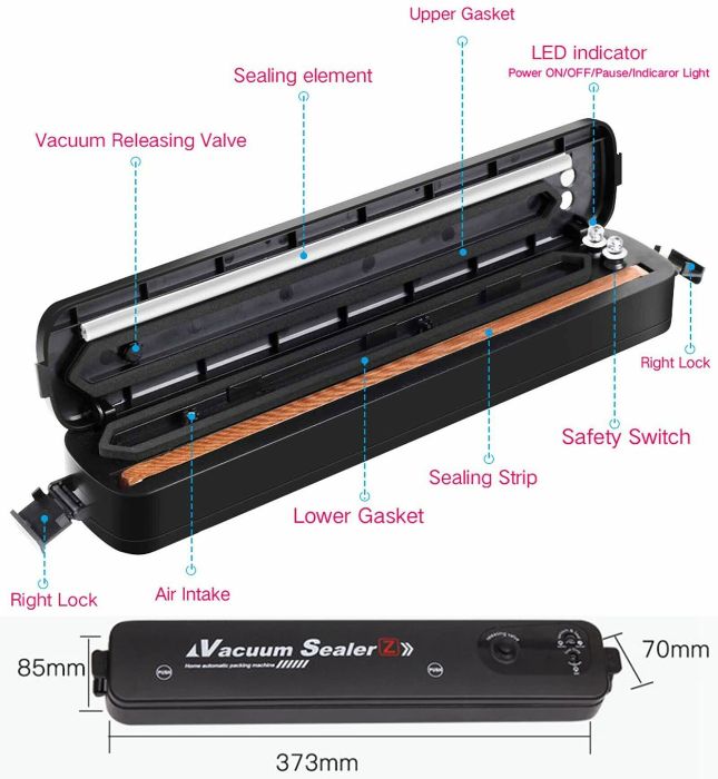 Aparat de vidat carne, alimente, fructe etc.! Videaza si sigileaza!