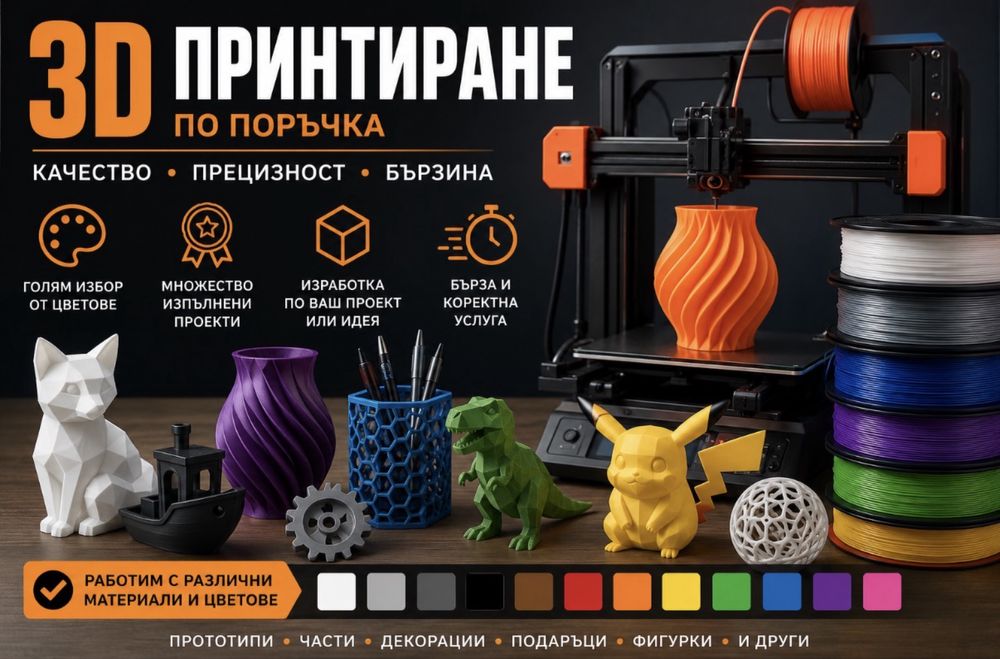 3d printing - 3д Принтиране по поръчка с най-висок клас филаменти