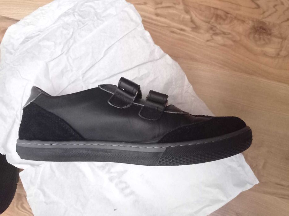 Pantofi băieți din piele, negri, mărimea 35