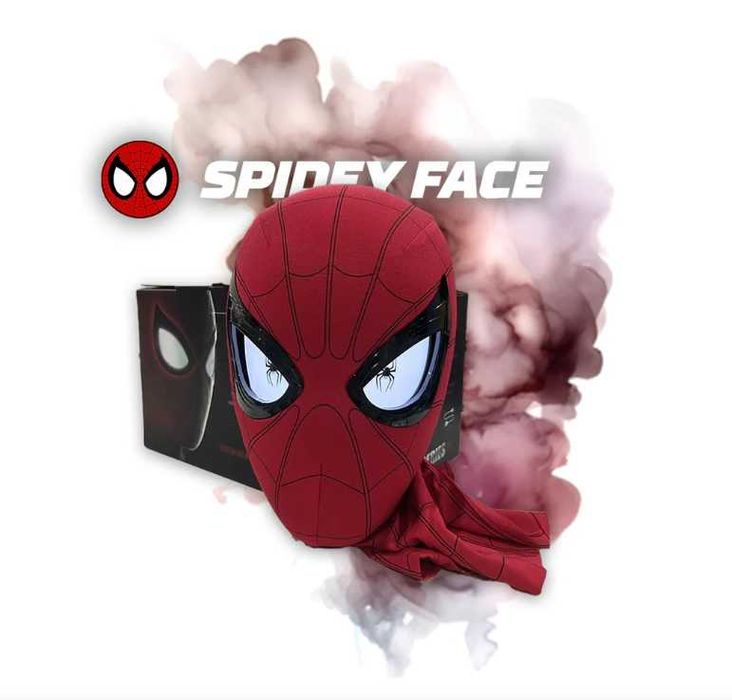 Електронна маска на Спайдърмен Spiderman Mигащи очи Светлини с Пръстен