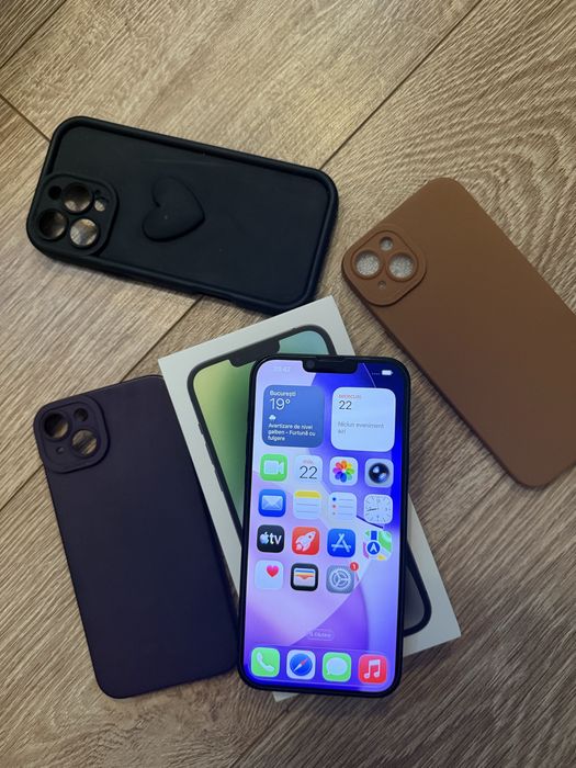 iPhone 14 Plus 128GB - Impecabil 10/10 - Cutie + Huse + Folie