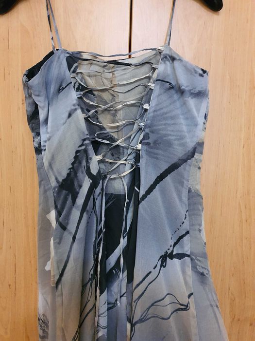 Дамска рокля от коприна, дълга, елегантна