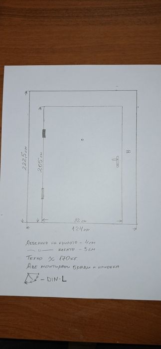 Метална врата усилена с каса