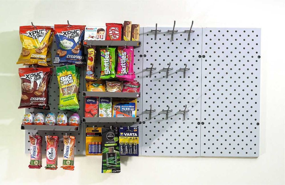 Панель перфорированная, настенная, для магазина и склада aspp