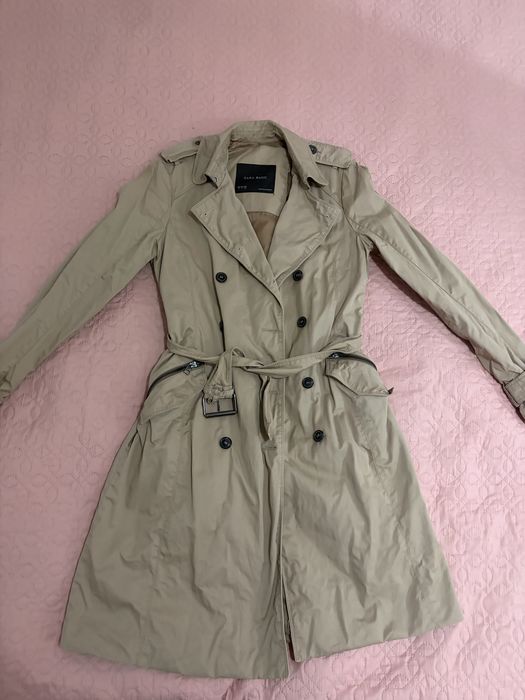 Тренчкот шлифер бежов размер S Zara