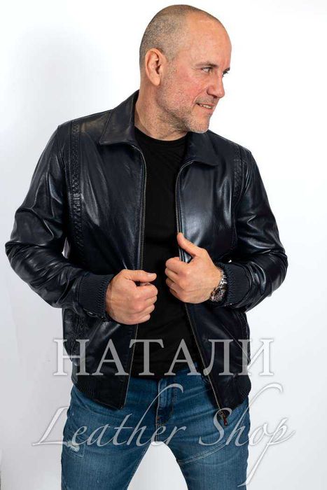 Кожен бомбър Лео