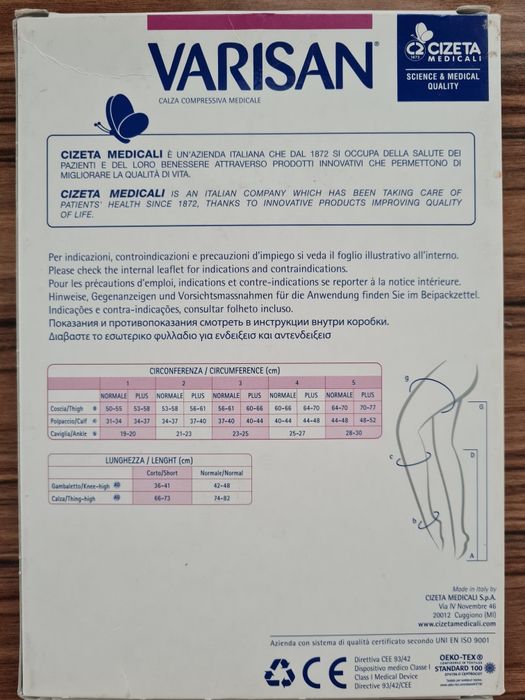 Лечебный компрессионный трикотажные чулки