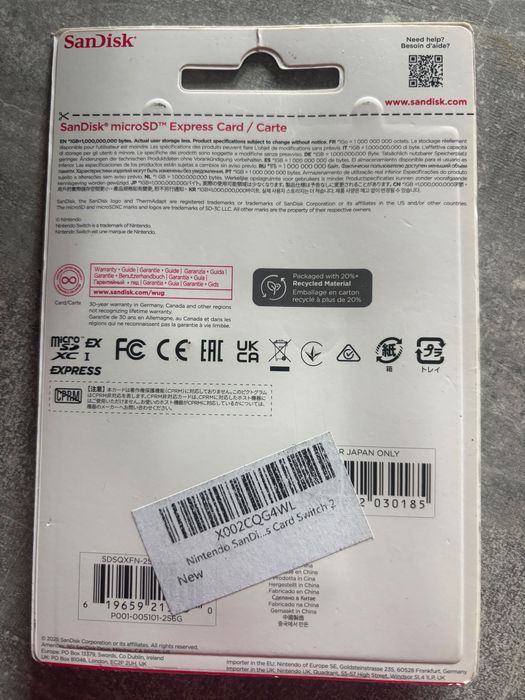 Карта памет SanDisk - Super Mario, 256GB