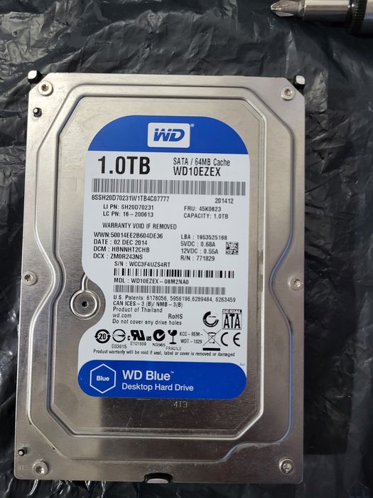 Vand HDD 1 T (terabyte) WD blue