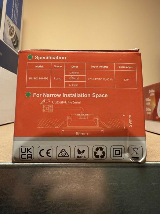 Bec Spot Led incastrat ALUSSO 5.5W IP65 dimabil reglaj pachet 10 buc