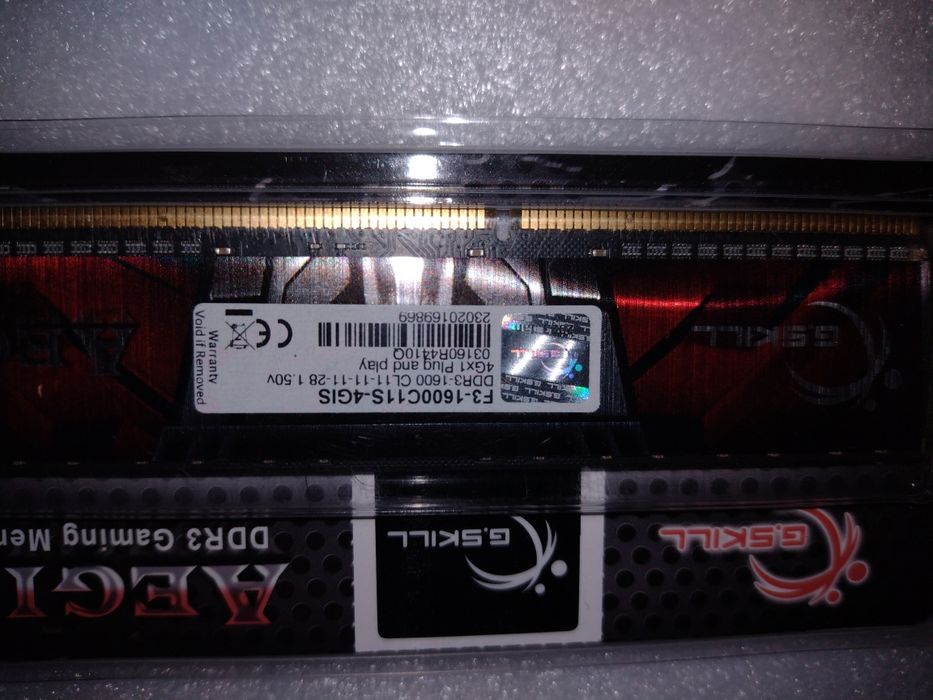 Memorie RAM G.SKILL Aegis 4GB, DDR3, 1600MHZ, 1.5 V, CL11