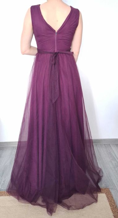 Rochie mov lunga eleganta, marimea XS/S