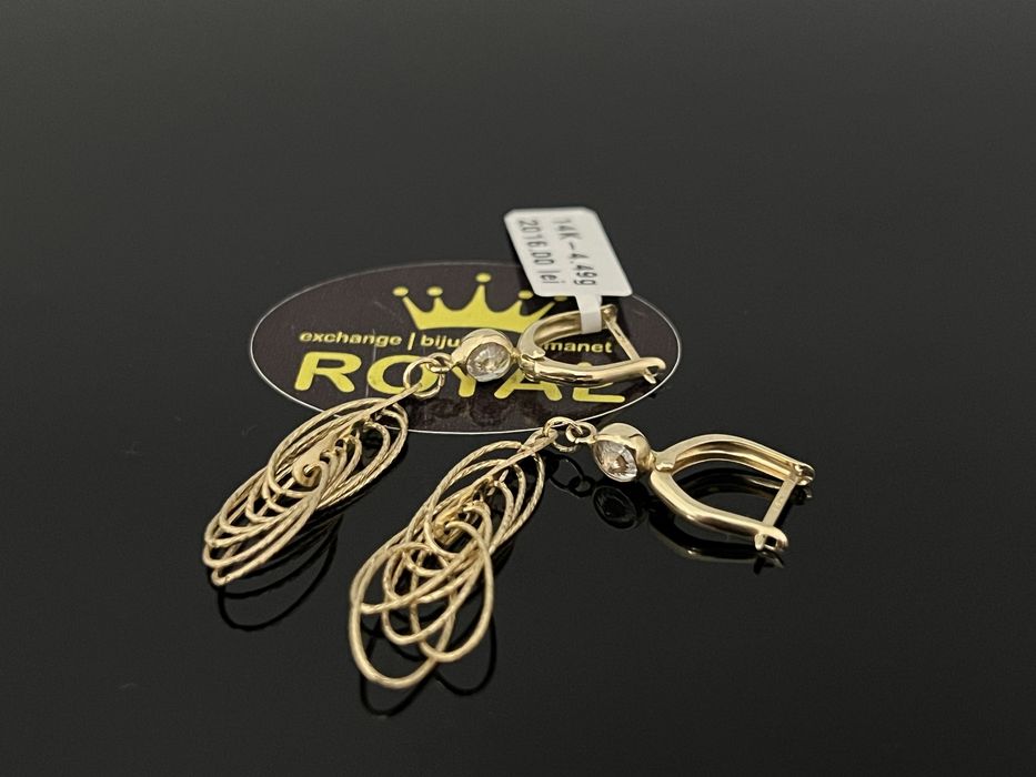 Bijuteria Royal CB : Cercei dama aur 14k 4,49gr