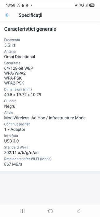 Adaptor wireless TP-link Archer T3U, AC1300
