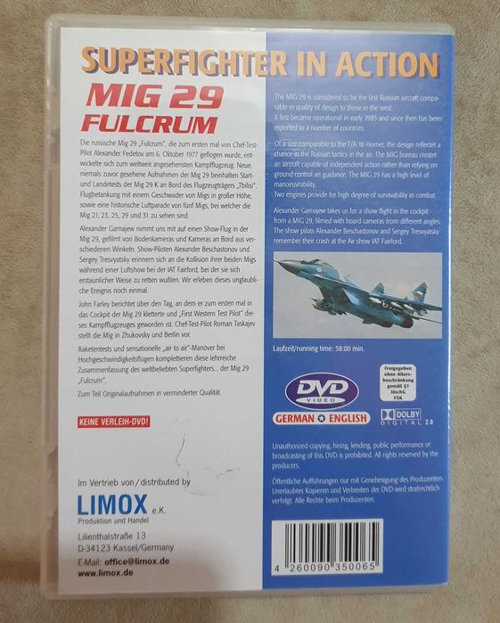 Mig 29 Fulcrum. Superfighter in Action DVD