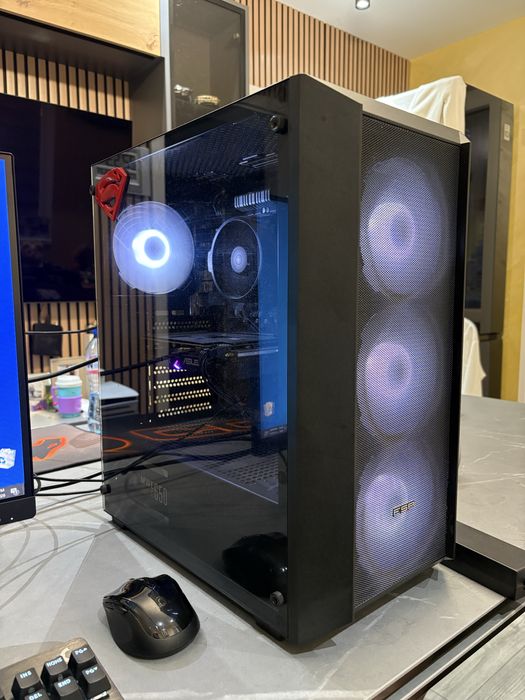 Пълен Gaming Setup – Ryzen 5 / RTX 3050 / 16GB / 2x 24”
