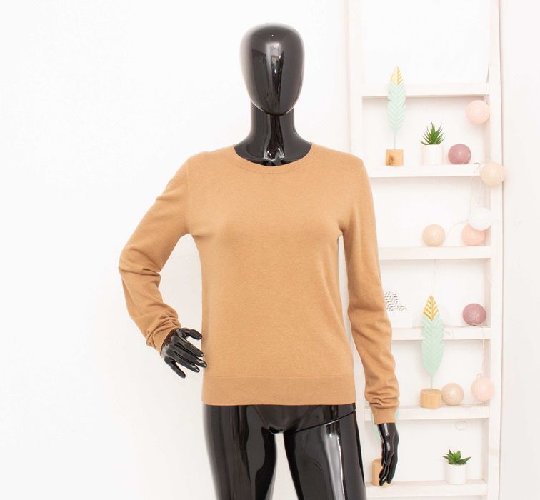 Max Mara Weekend дамски пуловер светло кафяв памук/вискоза S