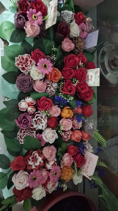 Мыльные букеты ручной работы