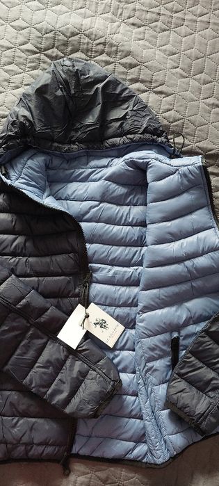 NOUĂ CU ETICHETĂ, Geacă bărbați U.S Polo Assn, reversibilă cu glugă,