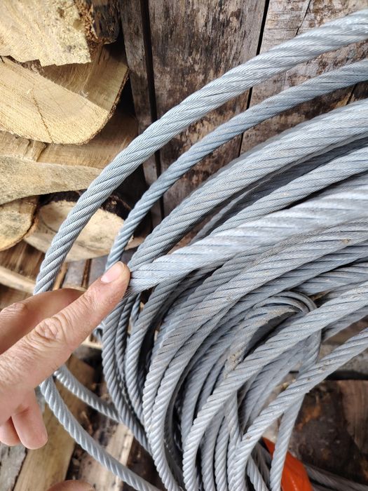 Cablu otel cu inima textila