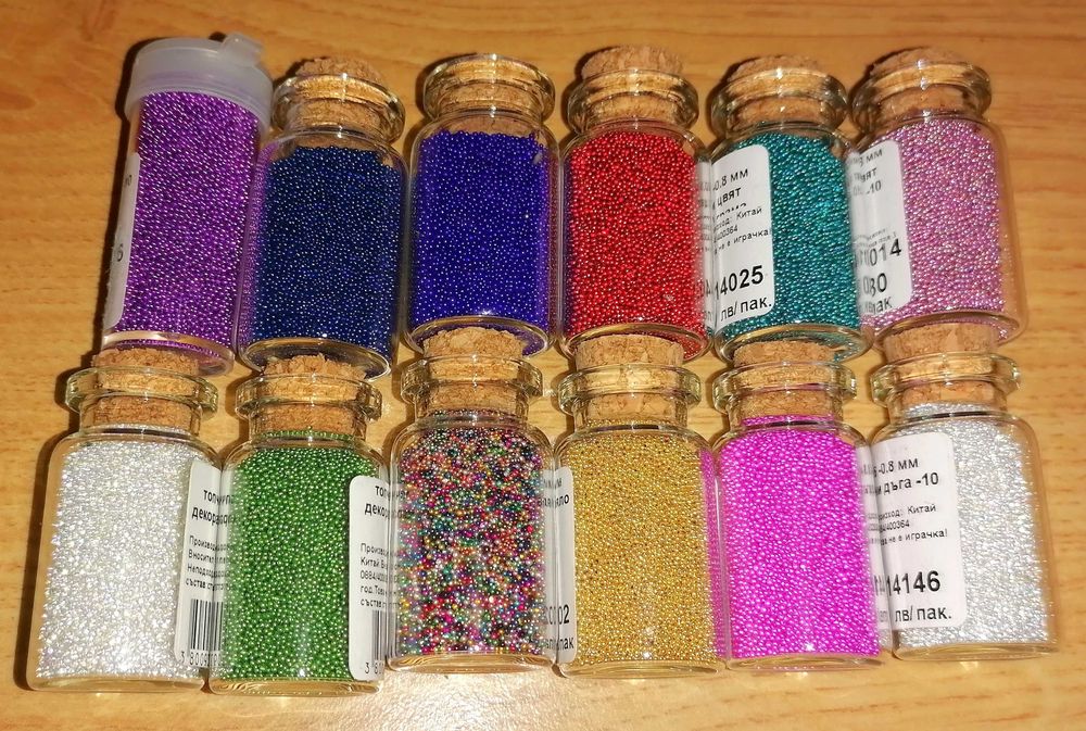 Декоративни стъклени топчета 0.6-0.8 мм.