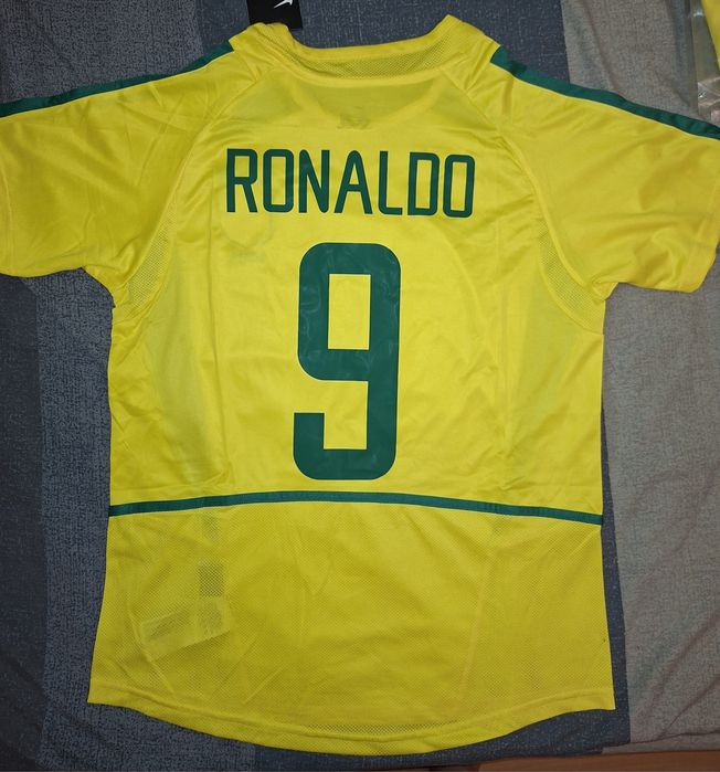 Tricou retro Ronaldo 9, Brazilia, Cupa Mondială  2002, nou nouț, M