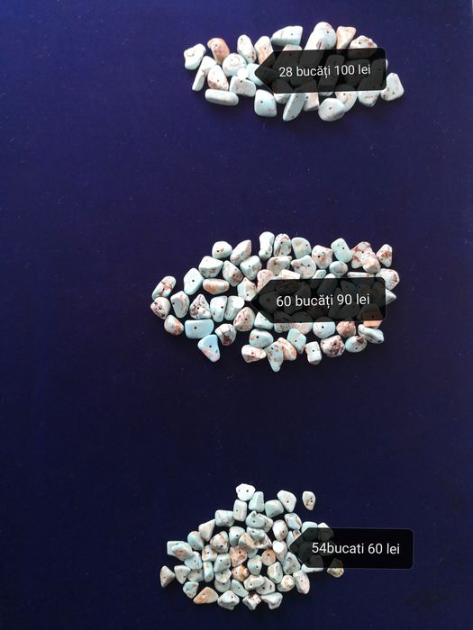 Lot turcoaz turquase naturale găurite. Toate au gaură.