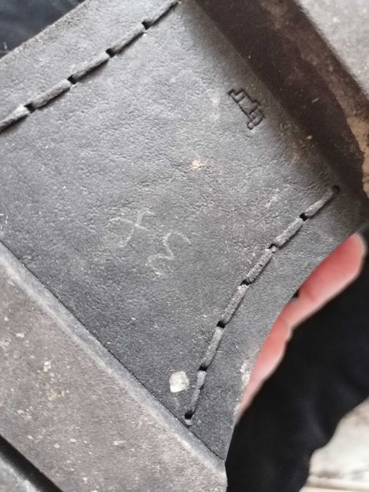 Cizme piele, jumate - jumate, marime 38