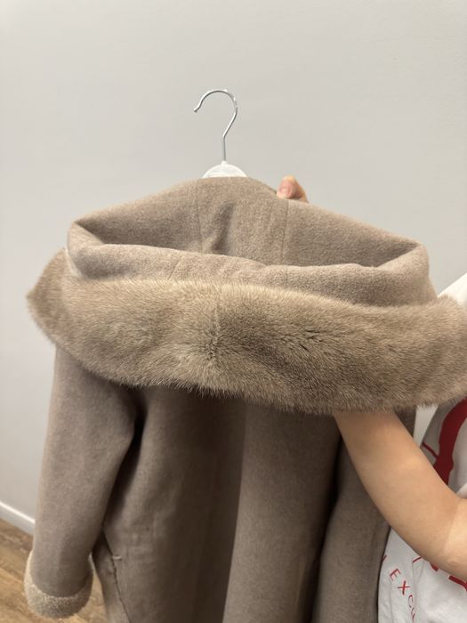 Пальто с норковым воротником