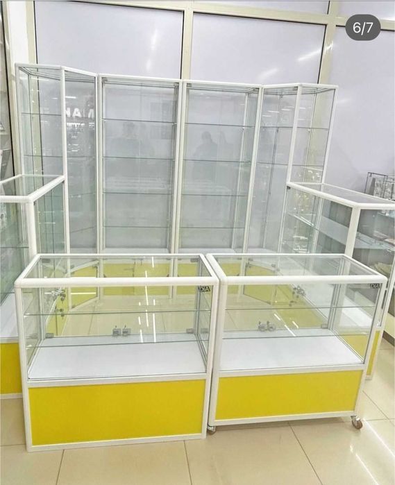 Прилавок витрина, стеклянная, metal oynaly vitrina va prilavkalar