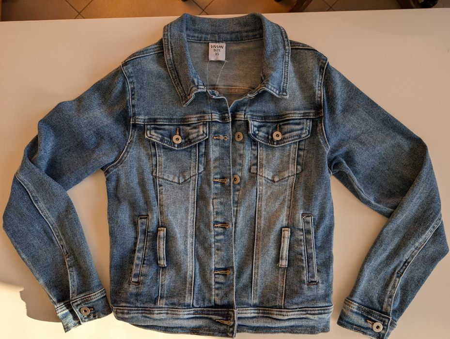 Небесно-синьо сако Atmosphere, размер 36 и ново дънкено яке XS