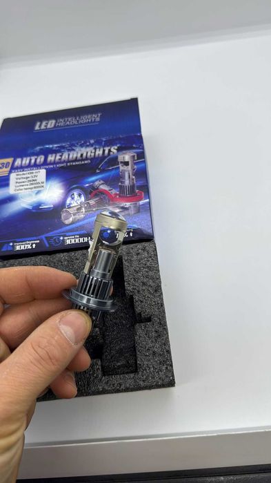 Set 2 bucati becuri led H7 12V, 28000LM, lumina alba, 280W, 6000K