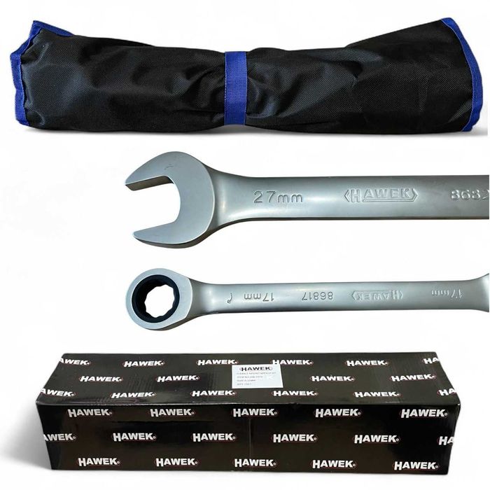 НЕМСКИ Звездогаечни Тресчотни Ключове 8 - 32 ММ HAWEK + ЛЕД ФЕНЕР