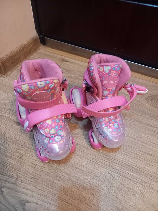 BYOX Регулируеми кънки с PVC колелца LITTLE BEETLE PINKY GIRL